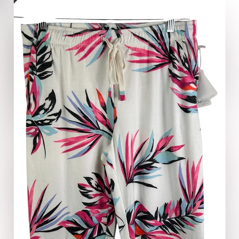 PJ Salvage Whimsy Palm PJ Set jersey with a tropical palm print